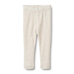 Wheat wool leggings Agi - Eggshell melange